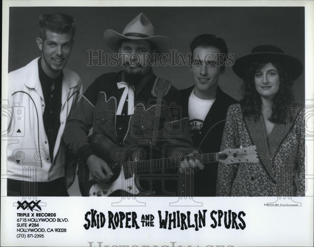 Press Photo Skid Roper &amp; the Whirlin Spurs on Triple X Records - RSL88929 - Historic Images
