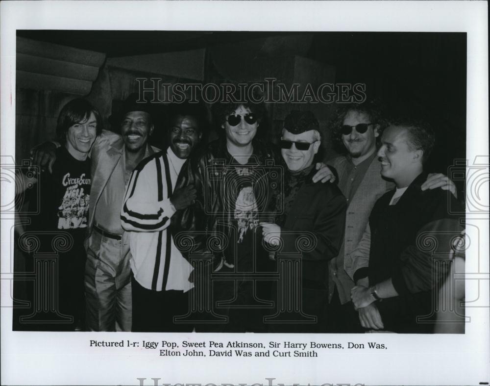 Press Photo Rock musician Iggy Pop,Sweet Pea Atkinson,Sir Harry Bowens, Don Was - Historic Images
