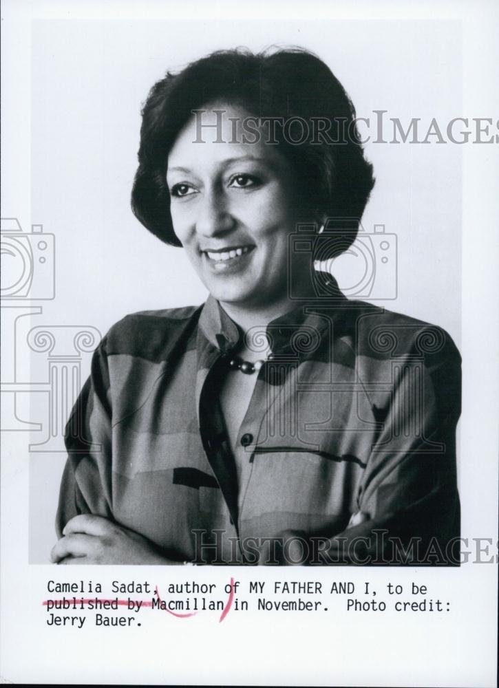 Press Photo Circa 1985 Camelia Sadat Author Daughter Egypt President Anwar Sadat - Historic Images