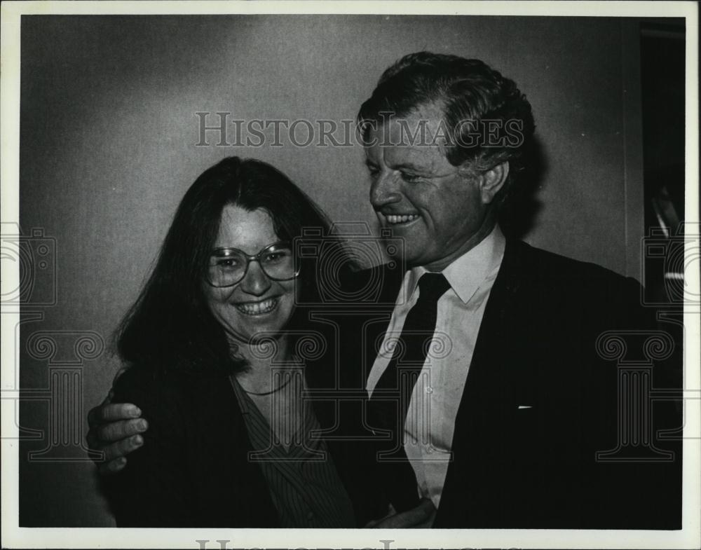 1980 Press Photo Ted Kennedy and Kathleen Kennedy Townsend - RSL39491 - Historic Images