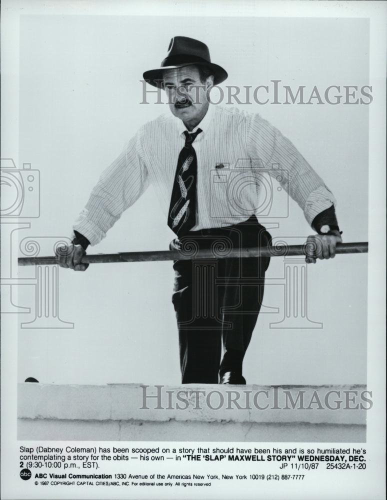 1987 Press Photo Dabney Coleman Stars As Slap Maxwell, The &#39;Slap&#39; Maxwell Story - Historic Images