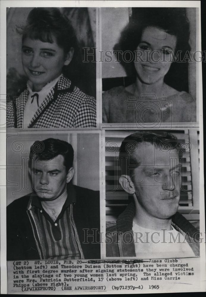 1965 Press Photo James Clubb and Theodore Duisen(Botton) charged with murder - Historic Images