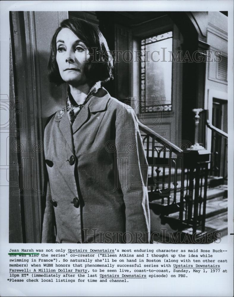 1977 Press Photo Jean Marsh "Upstairs Downstairs" - RSL78993 - Historic Images