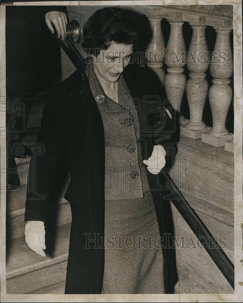 1962 Press Photo MrsPatricia Mahony Leaving probate court divorce - RSL83737 - Historic Images