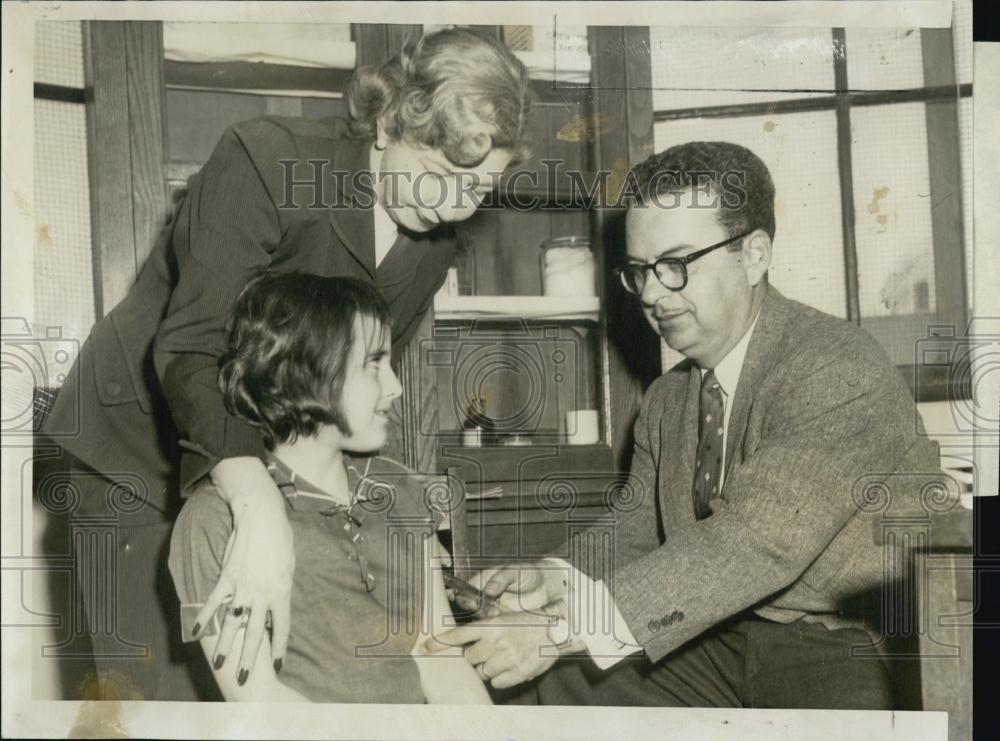 1956 Press Photo School Children Receive Polio Shots - RSL04737 - Historic Images