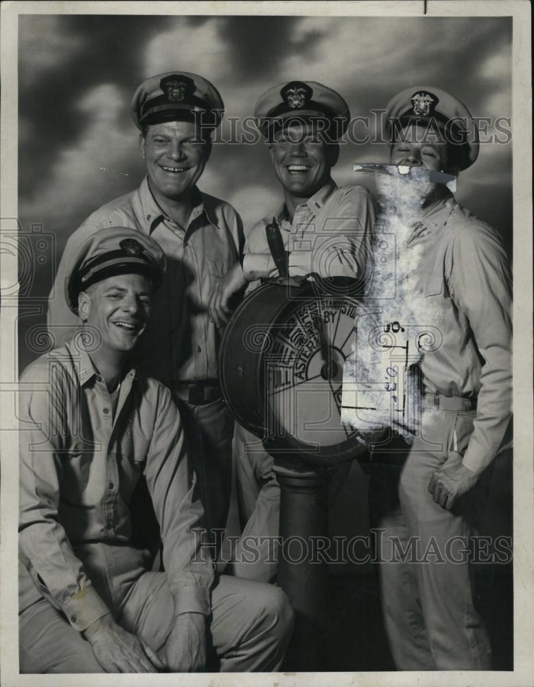 1965 Press Photo George Ives Richard Slattery Roger Smith Steve Harmon Actor - Historic Images