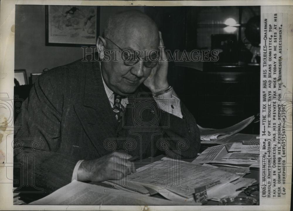 1947 Press Photo House Ways & Means Comm chairman Harold Knutson - RSL86223 - Historic Images