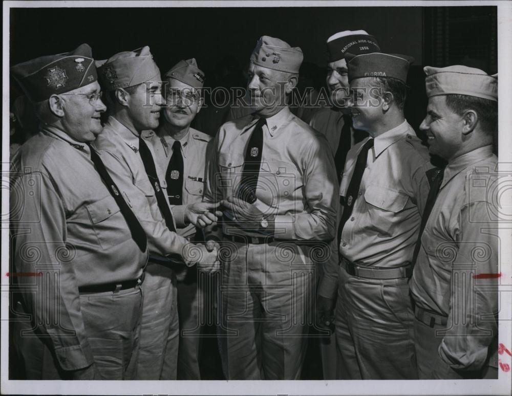 1953 Press Photo New Commander LM Tate Post of VFW & Other Officers - RSL98375 - Historic Images