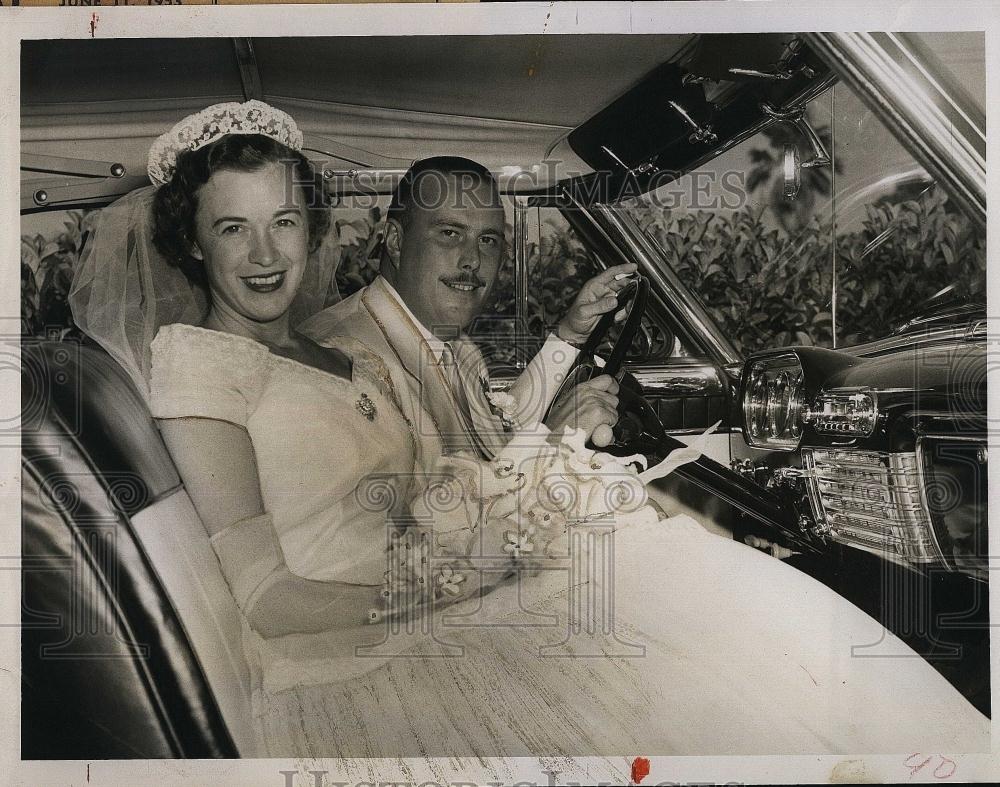 1956 Press Photo Dunedin, Florida girl weds John Topping - RSL97039 - Historic Images