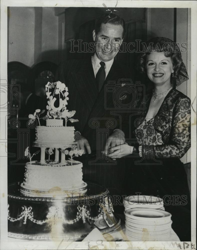 1956 Press Photo British Businessman John Buchanan McAusland and wife Iris - Historic Images