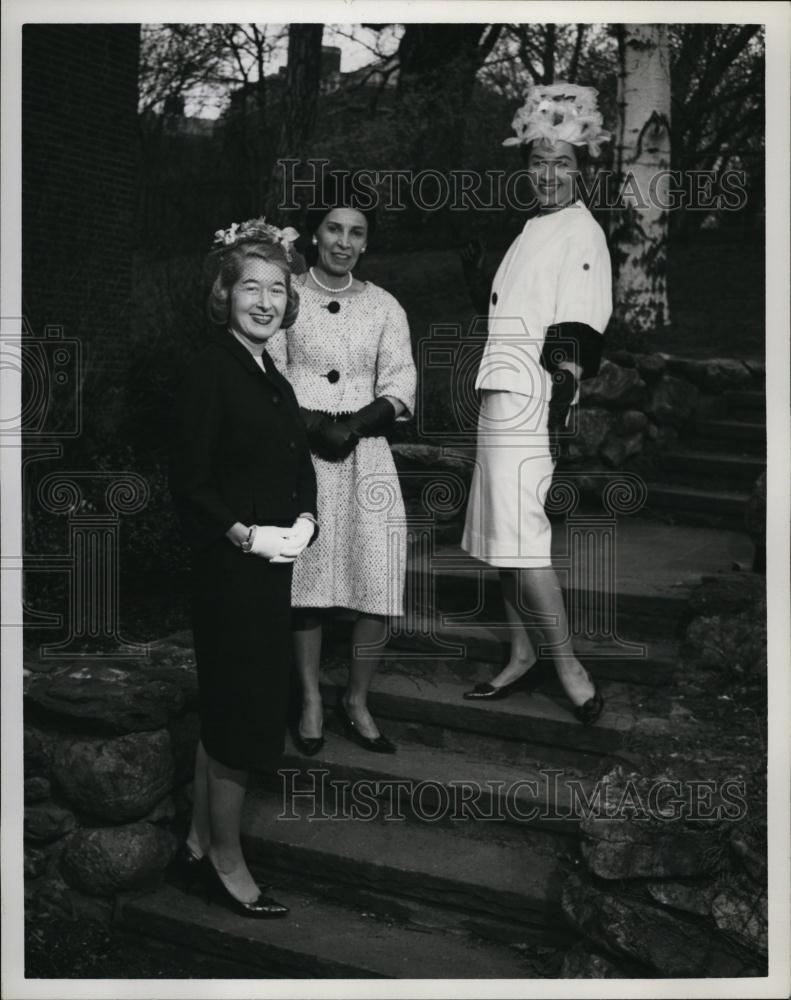 1963 Press Photo Mrs Sherred Welles, Mrs Ransome Rowe III &amp; Mrs Dewey Neff - Historic Images