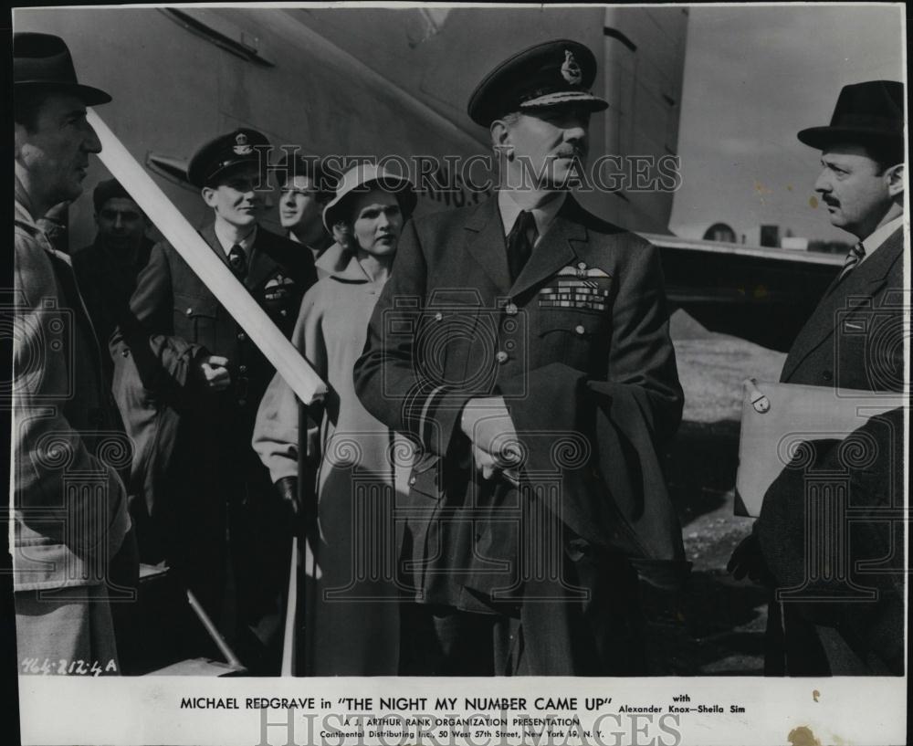 1956 Press Photo Michael Redgrave in "The Night My Number Came Up" - RSL08239 - Historic Images