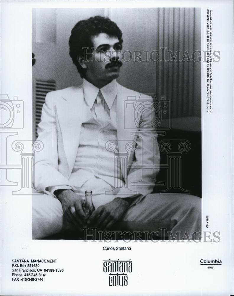 Press Photo Carlos Santana, Mexican Rock Guitarist of Santana Band - RSL77999 - Historic Images