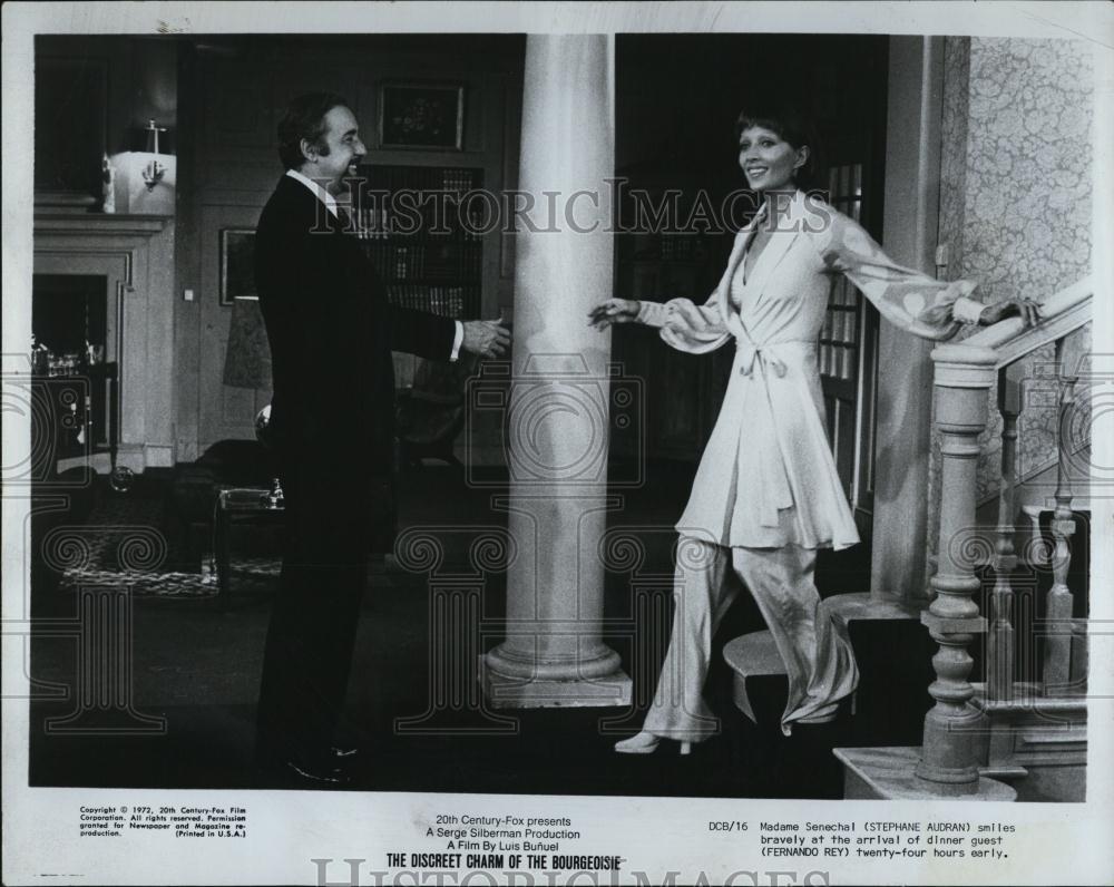 1972 Press Photo Stephane Audran in &quot;The Discreet Charm of the Bourgeoisie&quot; - Historic Images