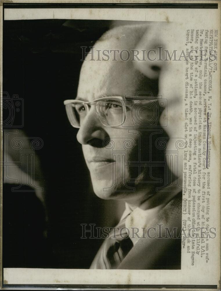 1973 Press Photo Dr Vincent Montemarano, accused of mercy killing of man - Historic Images