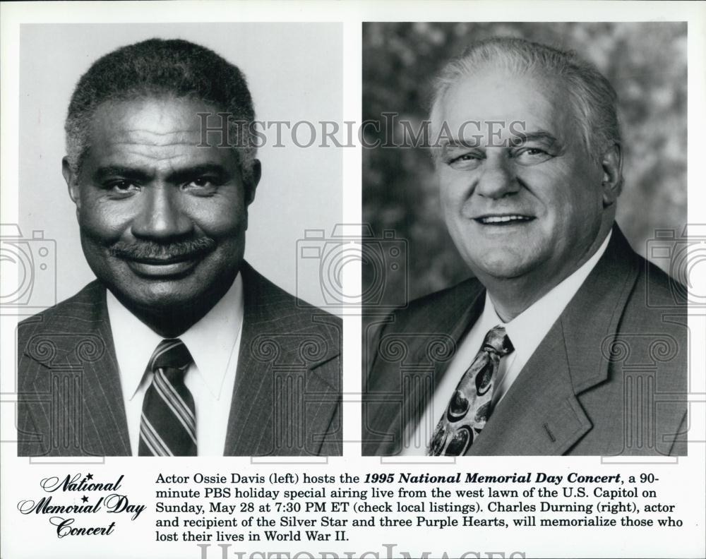 1995 Press Photo Actors Ossie Davis &amp; Charles Durning - RSL04647 - Historic Images