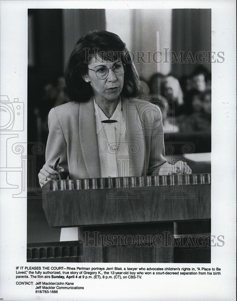 1980 Press Photo Actress Rhea Perlman As Jerri Blair In &quot;A Place To Be Loved&quot; - Historic Images