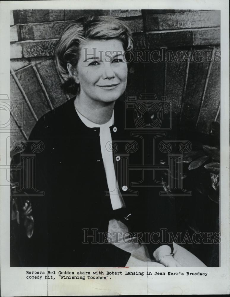 1974 Press Photo Actress Barbara Bel Geddes Stars In Finishing Touches Comedy - Historic Images