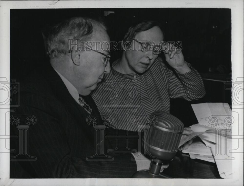 1946 Press Photo Ross Collins, Laura Harrison at Senate War Investigation Comm - Historic Images