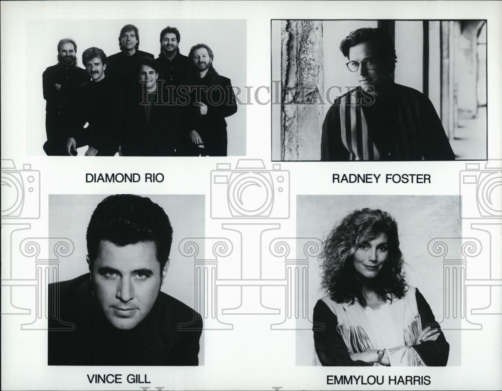 Press Photo Diamond Rio,Radney Foster,Vince Gill, Emmy Lou Harriss - RSL06995 - Historic Images