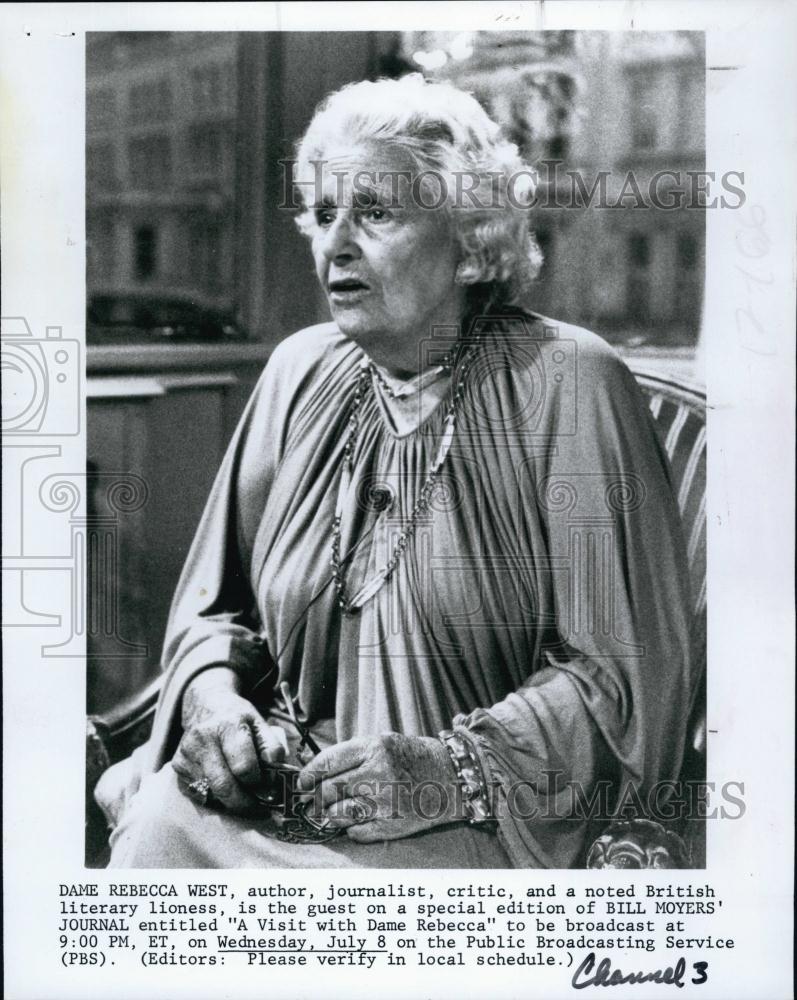 1983 Press Photo Dame Rebecca West Author Journalist Critic - RSL65341 - Historic Images