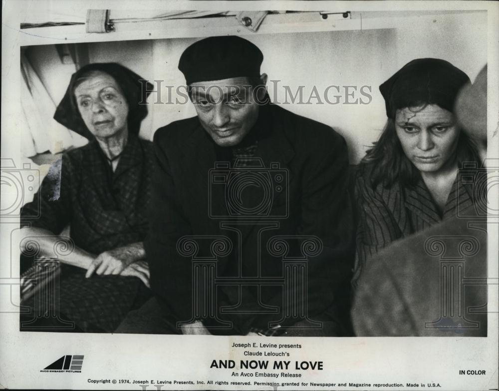 1975 Press Photo Charles Denner, Marthe Keller in "And Now My Love" - RSL88149 - Historic Images