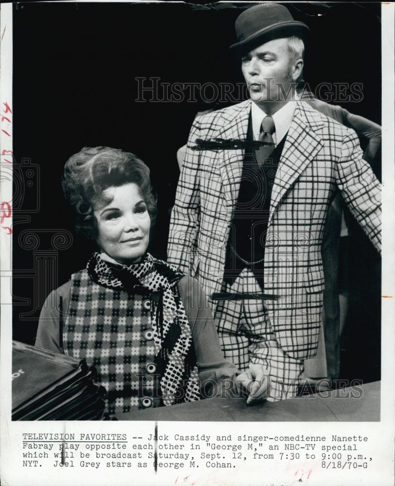 1970 Press Photo Jack Cassidy, singer-comedienne Nanette Fabray &quot;George M&quot; - Historic Images