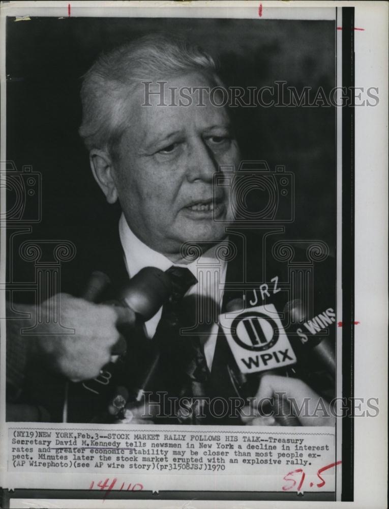 1970 Press Photo David M Kennedy, US Treasury Secretary - RSL93427 - Historic Images