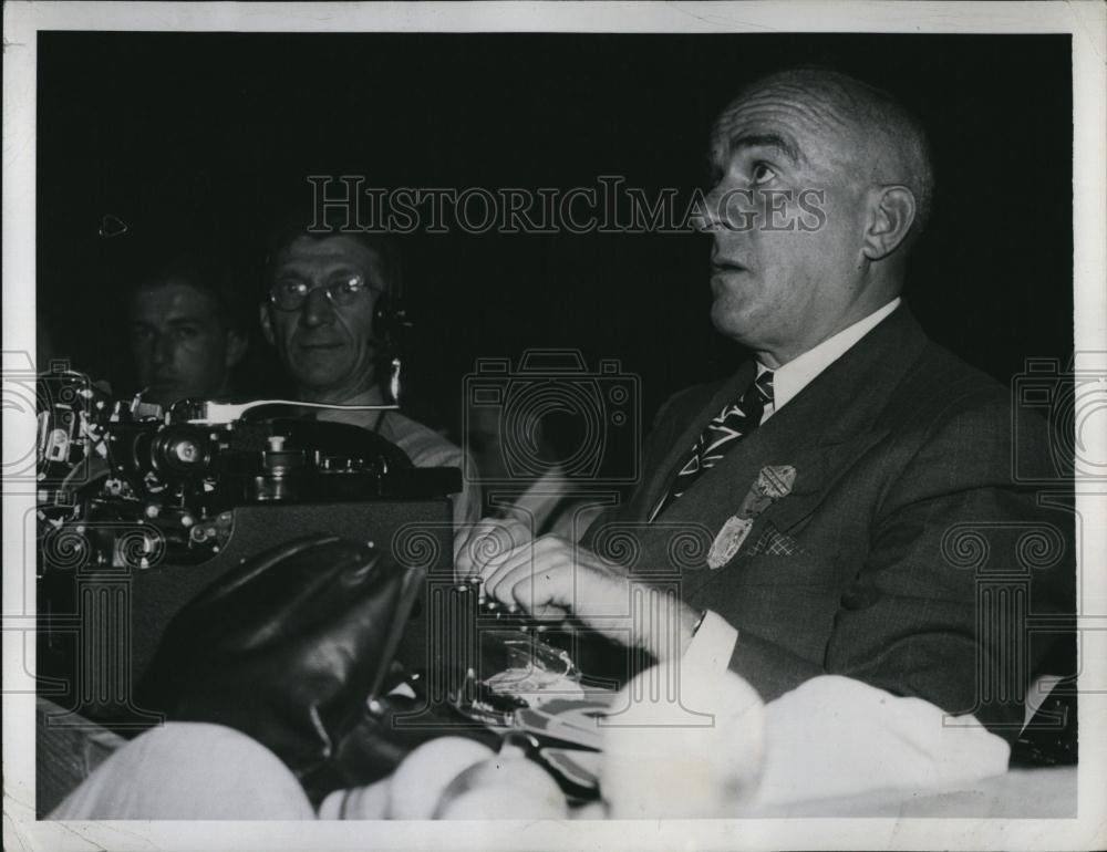 1940 Press Photo Humor Columnist Arthur Baer at Republican Convention in PA - Historic Images