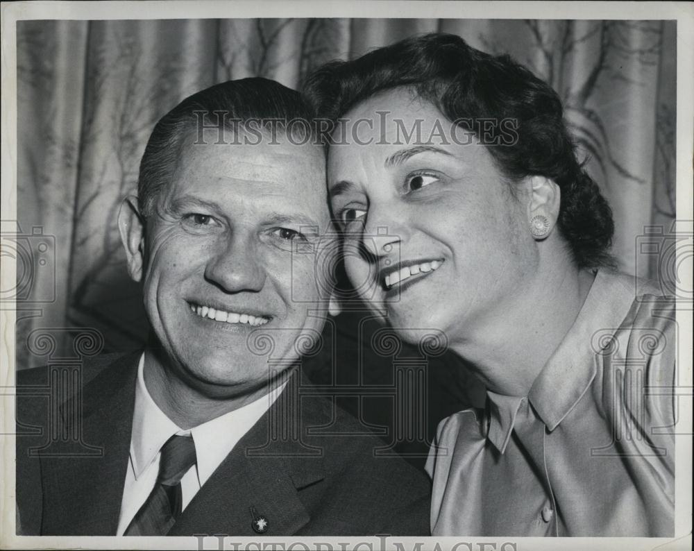 1960 Press Photo Massachusetts Governor John Volpe and wife - RSL40389 - Historic Images