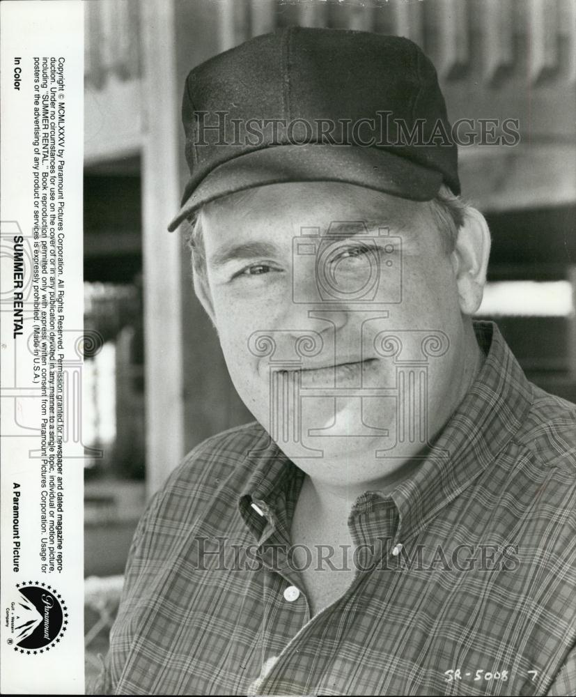 1985 Press Photo Canadian actor /comedian John Candy stars in &quot;Summer Rental&quot; - Historic Images