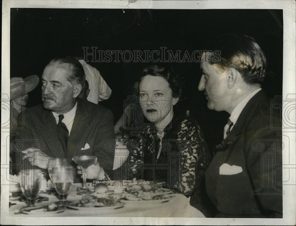 1936 Press Photo Millionaire George Preston Marshall with Bride Corinne Griffith - Historic Images