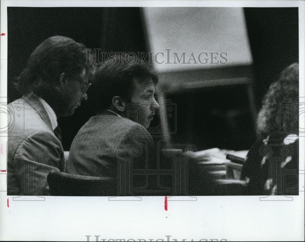 1991 Press Photo Public defender Edwin Bonnett accused murderer John C Barrett - Historic Images