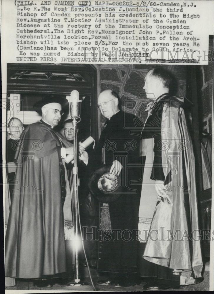 1960 Press Photo RevCelestine J Damiano Third Bishop &amp; RevAugustine T Mozier - Historic Images