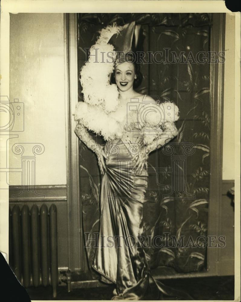1936 Press Photo Actress, Ruby Lane for a stage show - RSL45573 - Historic Images
