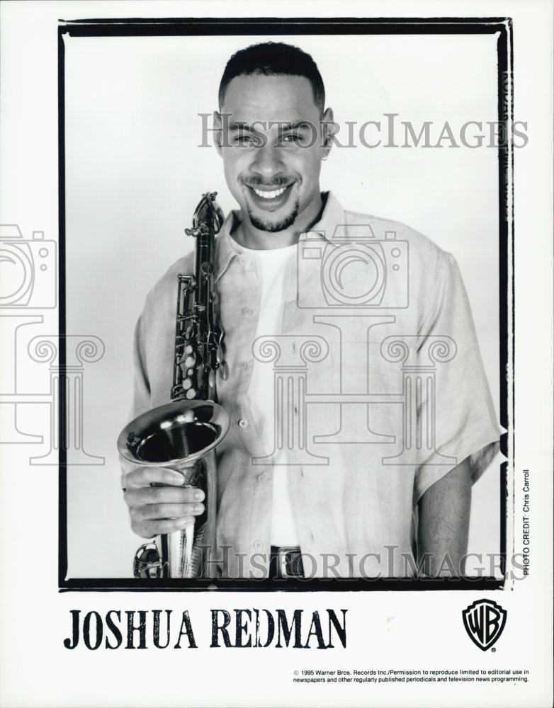 1995 Press Photo Saxophone player Musician Joshua Redman Entertainer - RSL01793 - Historic Images