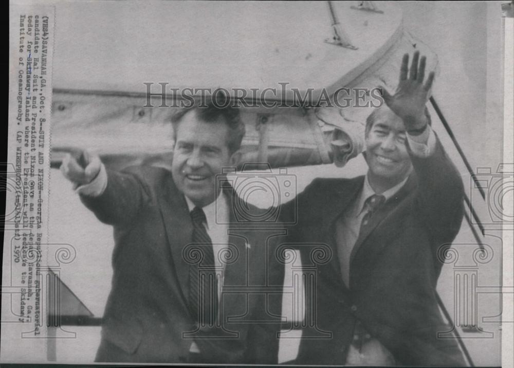 1970 Press Photo Georgia Republican Hal Suit president Nixon - RSL66709 - Historic Images