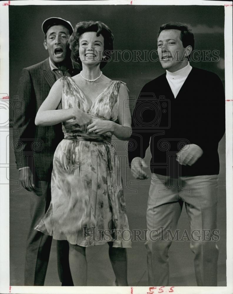 1965 Press Photo Joey Bishop, Nanette Fabray, Andy Williams, Andy Williams Show - Historic Images