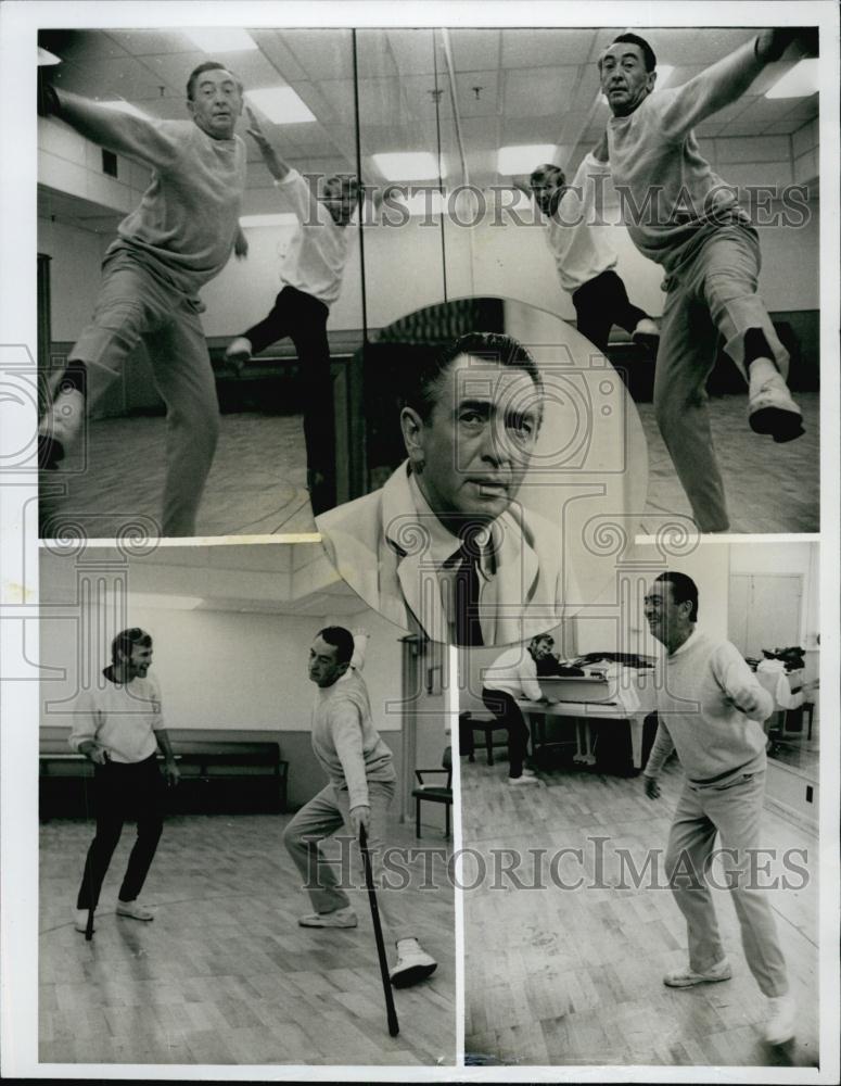 1969 Press Photo actor MacDonald Carey and choreographer Alex Plasschaert - Historic Images