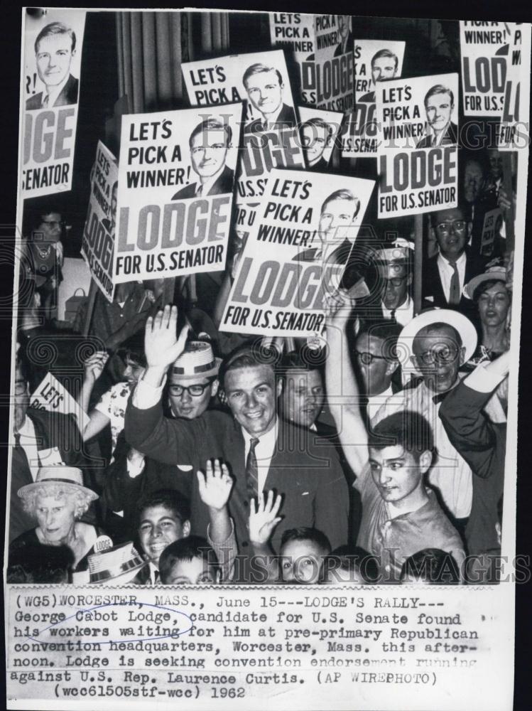 1962 Press Photo George Cabot Lodge, candidate for US Senate - RSL03937 - Historic Images