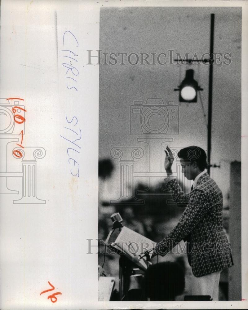 1973 Press Photo Chris Styles St Petersburg Jr College Band Director - RSL63167 - Historic Images