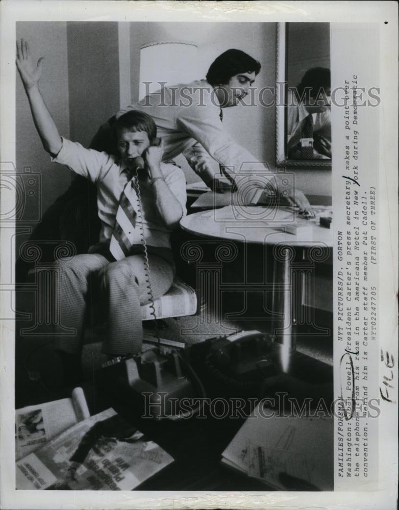 1977 Press Photo Jody Powell, President Carter&#39;s Press Secretary - RSL92083 - Historic Images