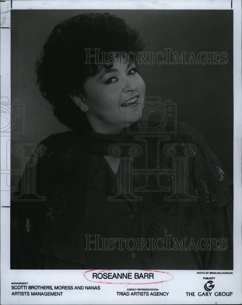 1989 Press Photo Comedienne/actress Roseanne Barr - RSL93985 - Historic Images
