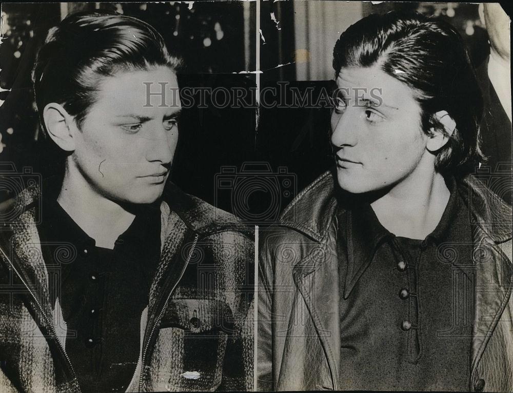 1938 Press Photo Two Girls ,Ethel Sohl and Genevieve Owens killed a bus driver - Historic Images