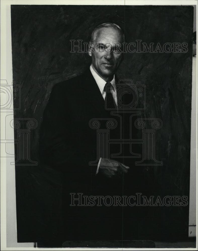 1982 Press Photo Painting of "Mr Elkins Wetherill" by Robert Anderson - Historic Images