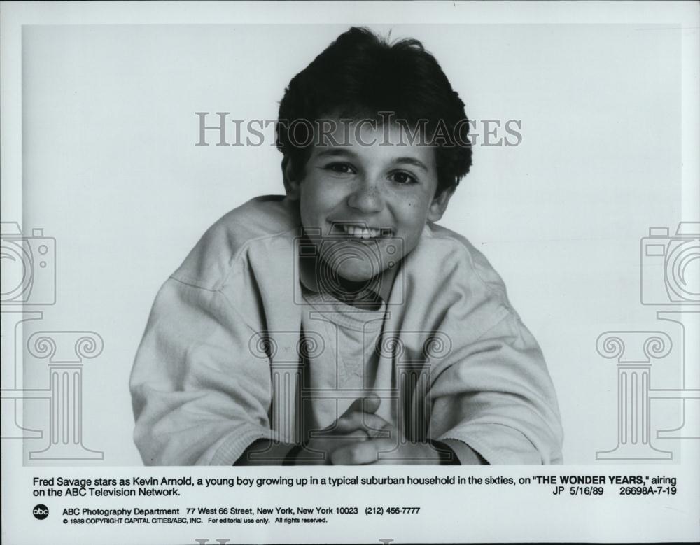 1989 Press Photo Actor Fred Savage of &quot;The Wonder Years&quot; - RSL40343 - Historic Images