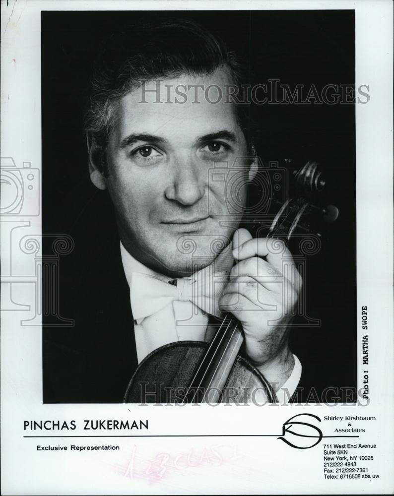 Press Photo Pinchas Zukerman Virtuoso Violinist Viola Recital Symphony Hall - Historic Images