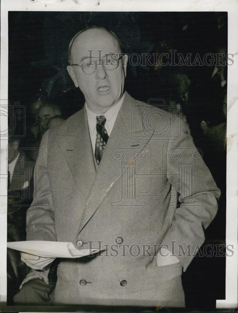 1948 Press Photo MTA hearing at State House Edward Dana of MTA - RSL02641 - Historic Images