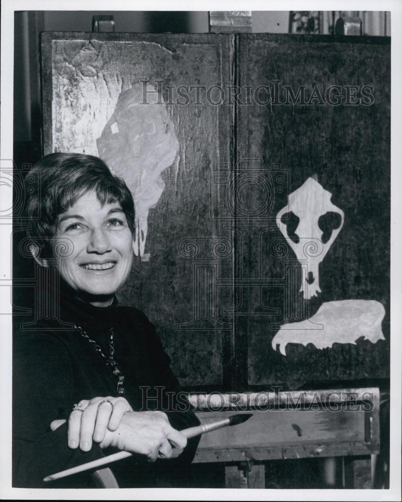 1971 Press Photo University South Florida Professor Dr Gladys Kashdin Artist - Historic Images