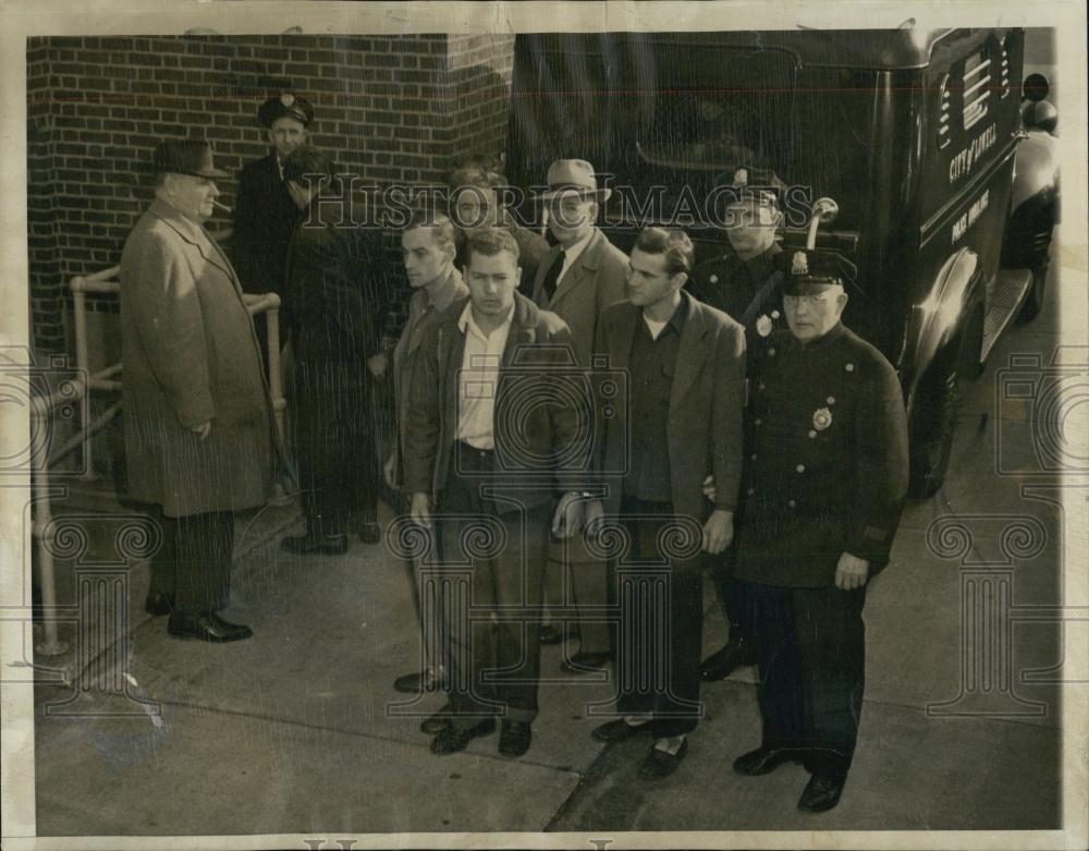 1950 Press Photo Armed Robbery Charged Richard Whaley, Russell, Edward Evans - Historic Images